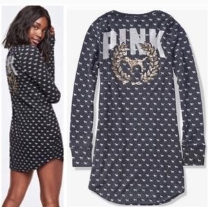 Pink victoria secret cozy jersey sleep dress